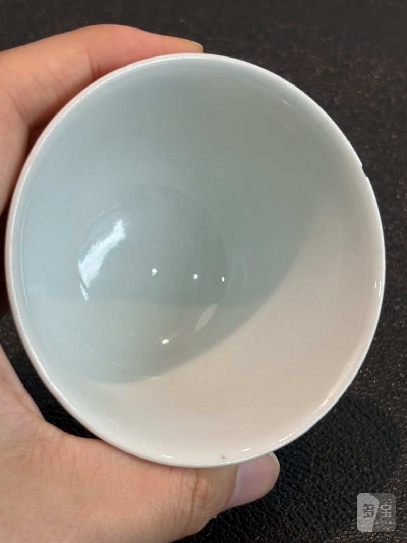 清同治 矾红福寿纹小杯 - 图6